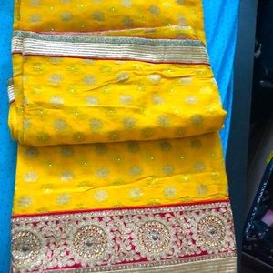 Indian Silk Blend Saree and blouse